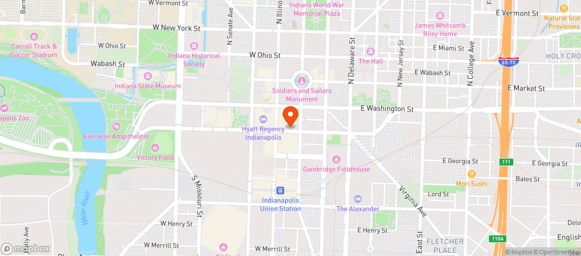 Map showing Del Friscos Double Eagle Steakhouse