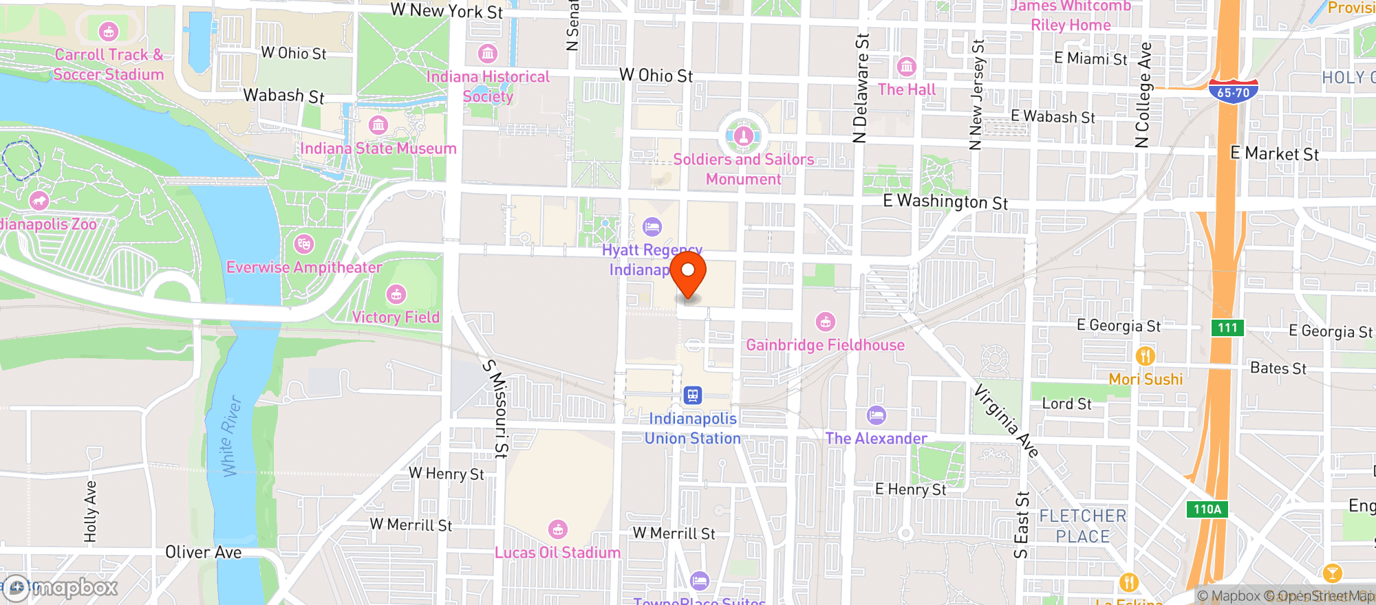 Map showing Harry & Izzys