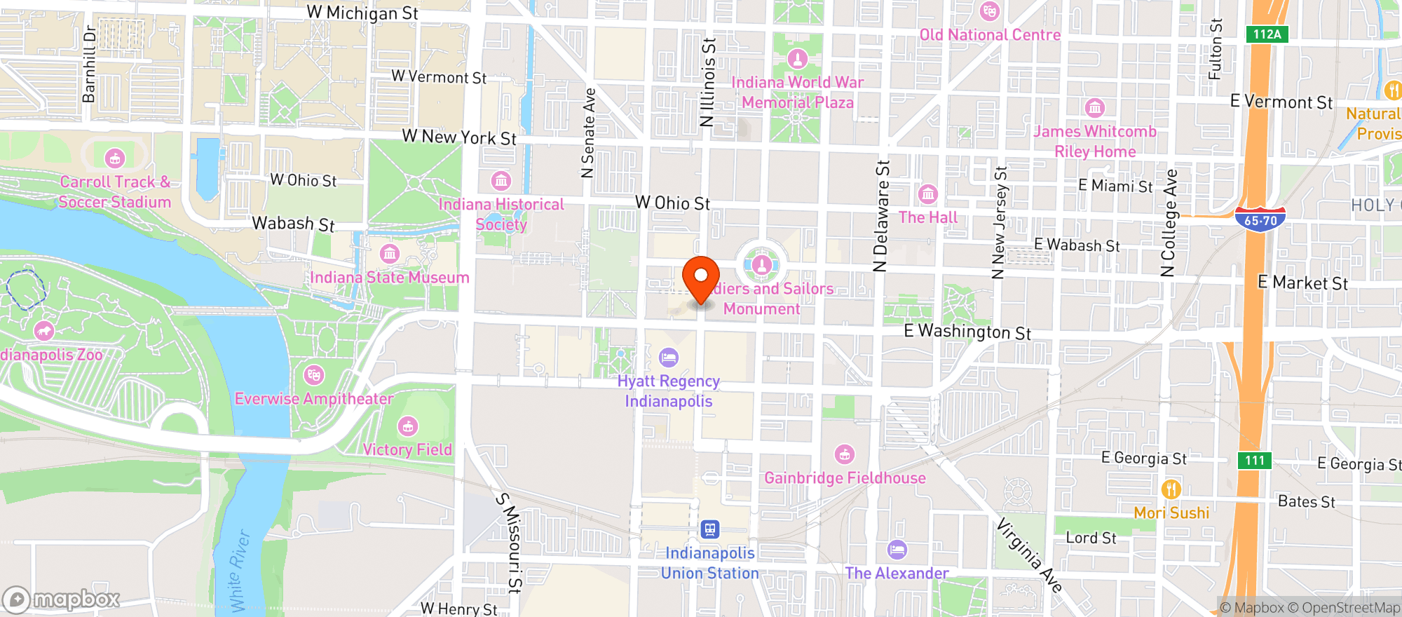 Map showing Weber Grill Restaurant
