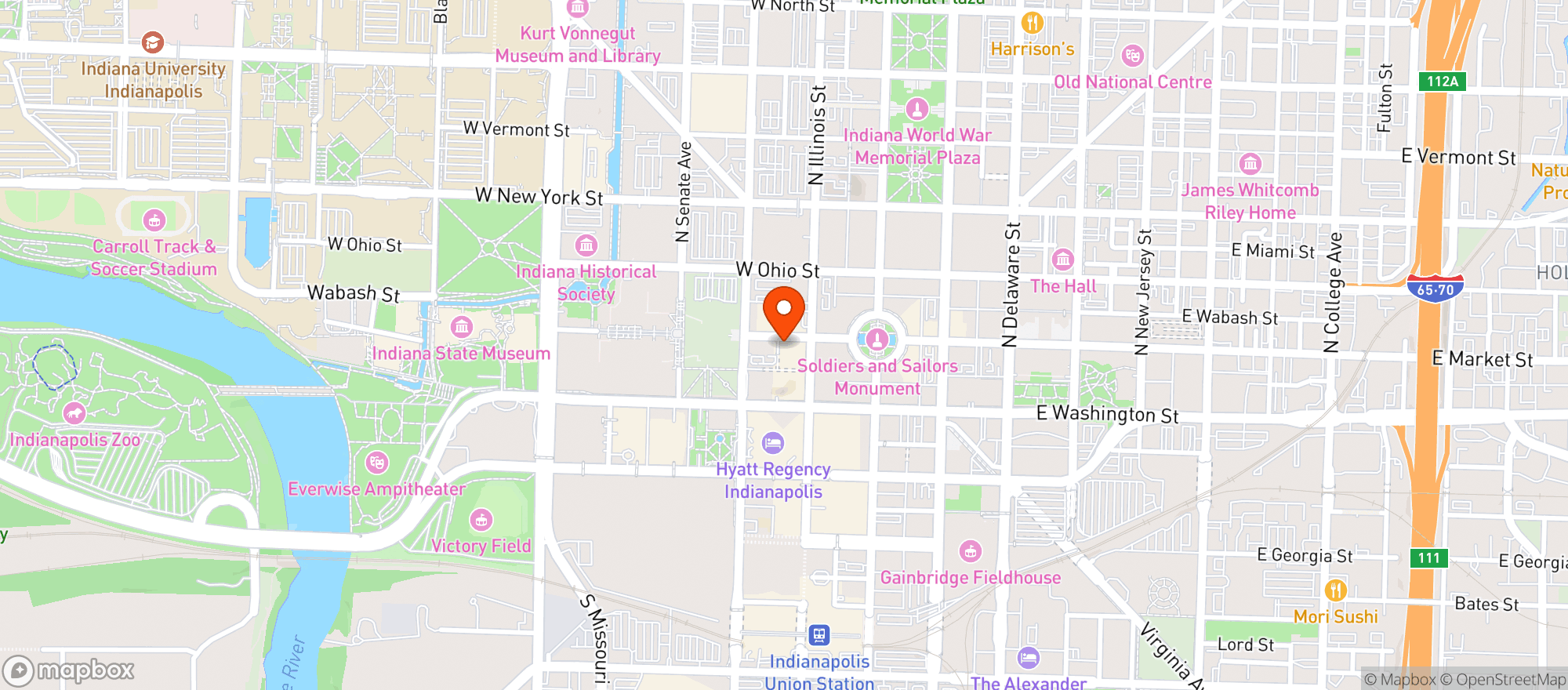Map showing The Block Bistro & Grill