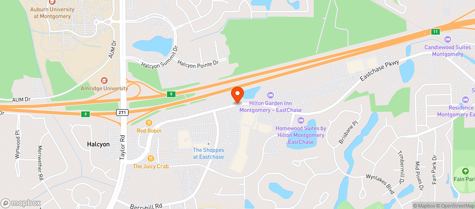 Map showing Texas Roadhouse