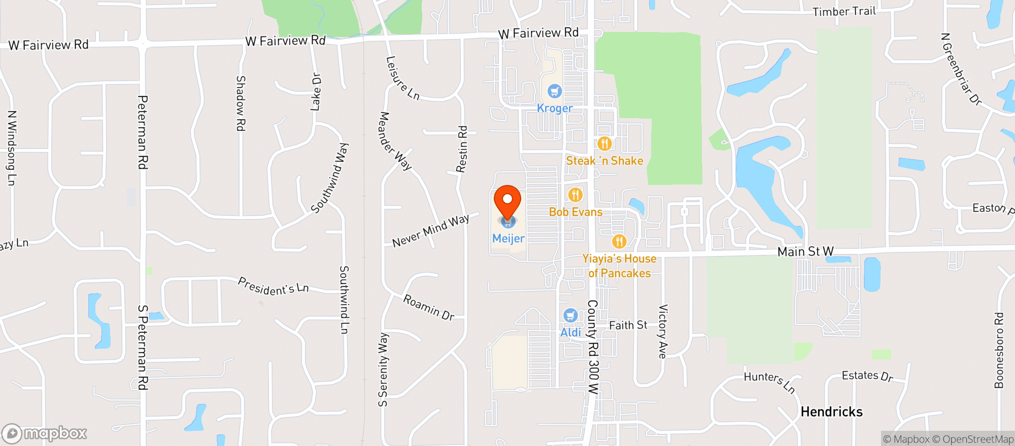 Map showing Meijer