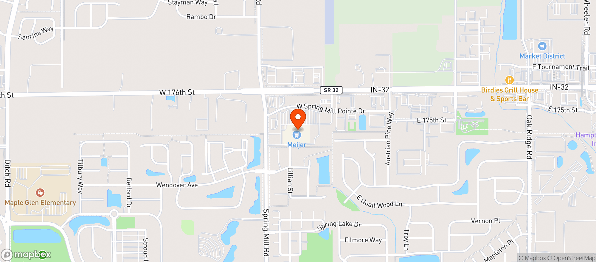 Map showing Meijer