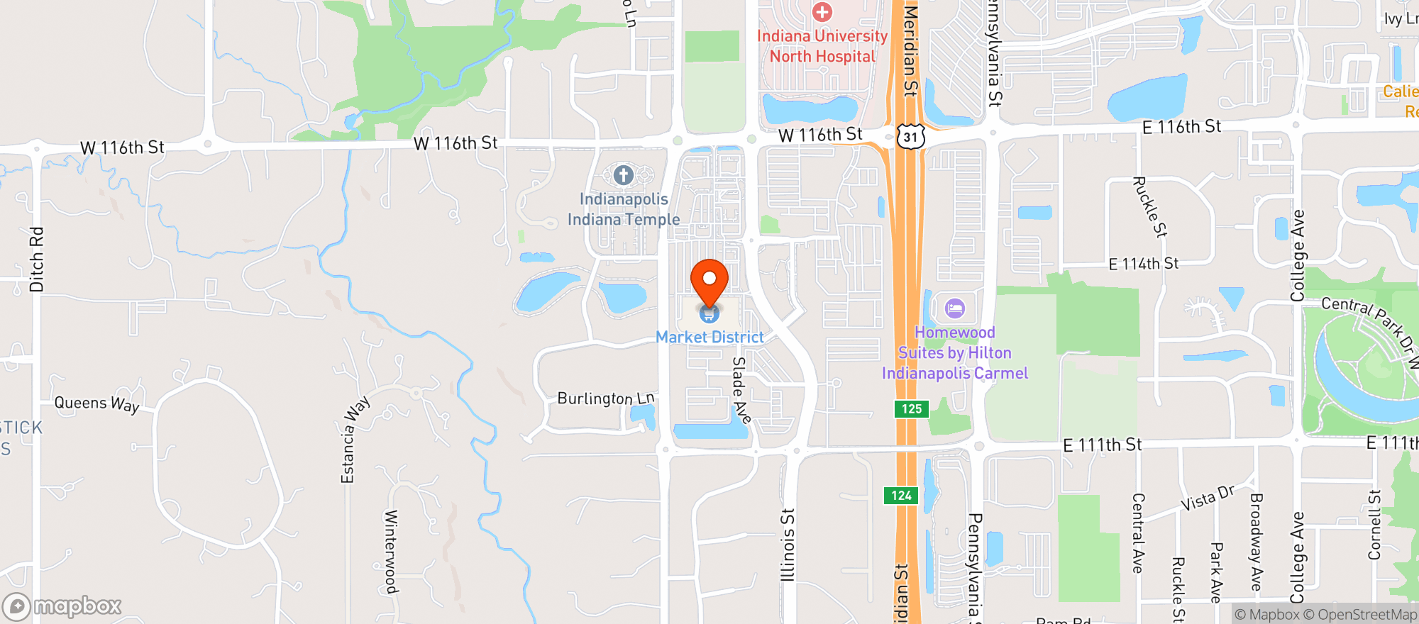 Map showing Market District - 6550 - Carmel Bridges