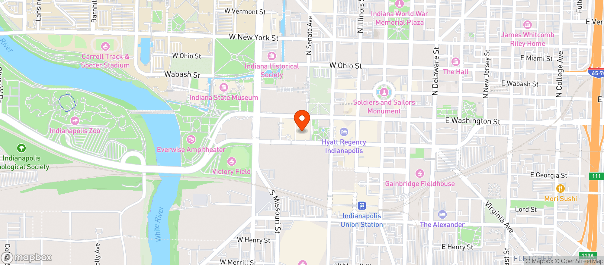 Map showing Westin Hotels & Resorts