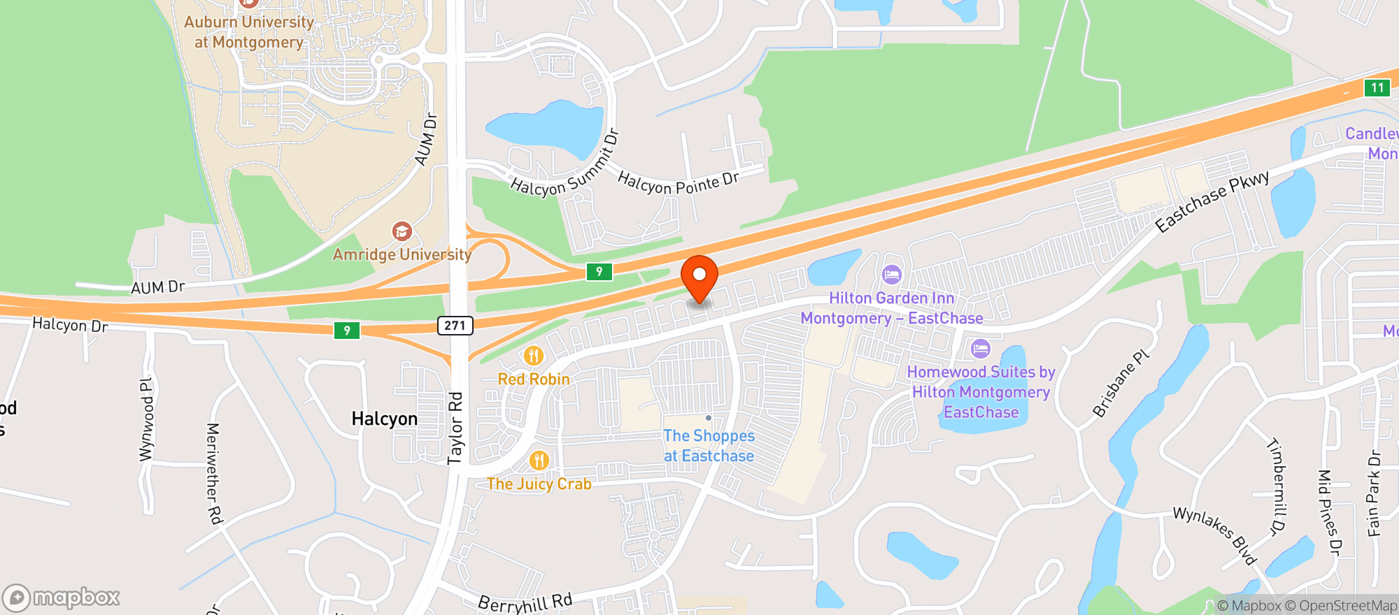 Map showing Vitamin Shoppe - Montgomery
