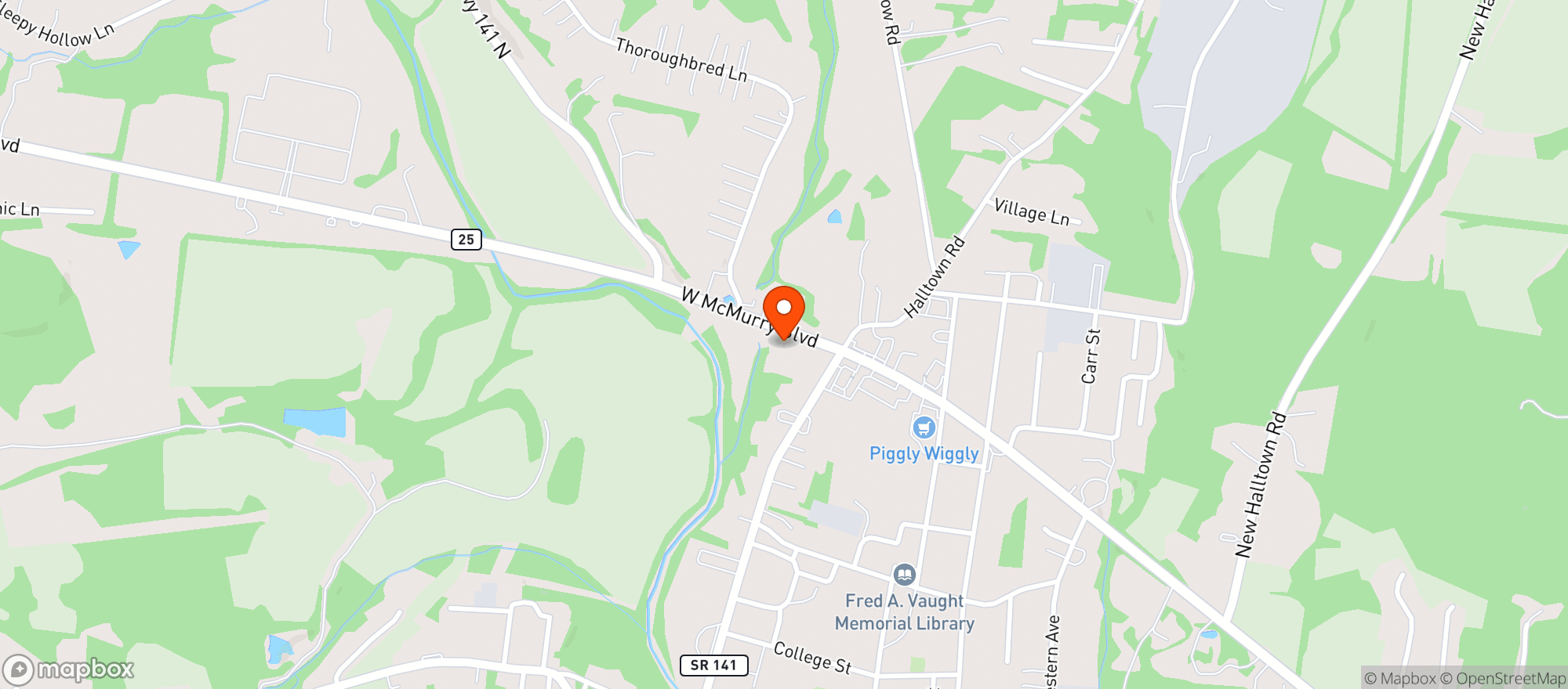Map showing Nicks Wine and Liquors