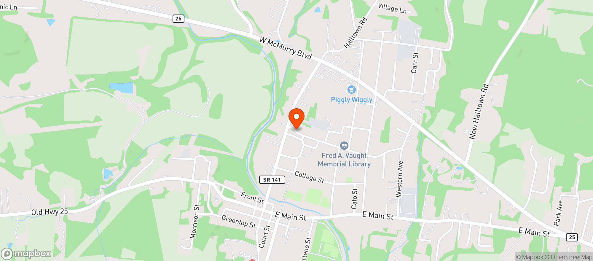 Map showing Hartsville Liquors