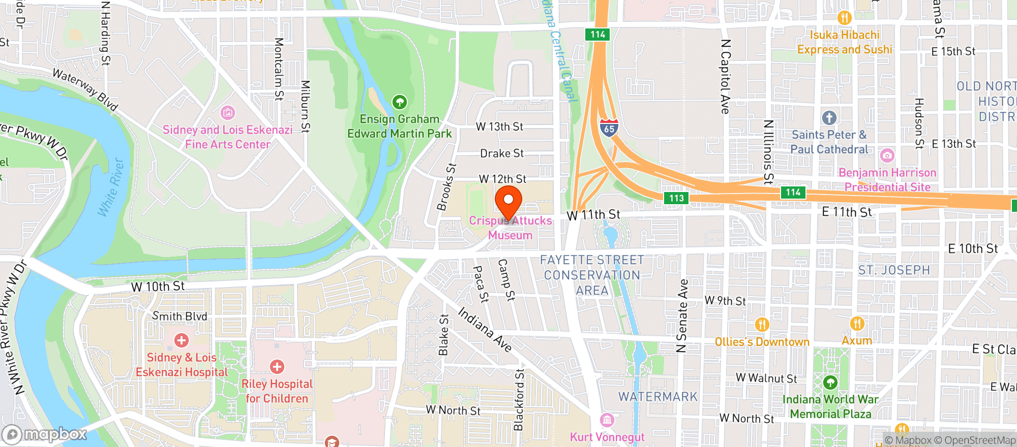Map showing Crown Liquors #9>clsd