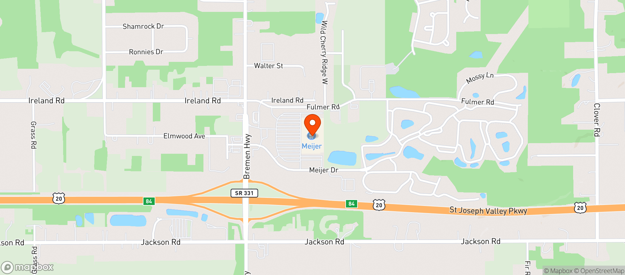 Map showing Meijer - Bremen Hwy