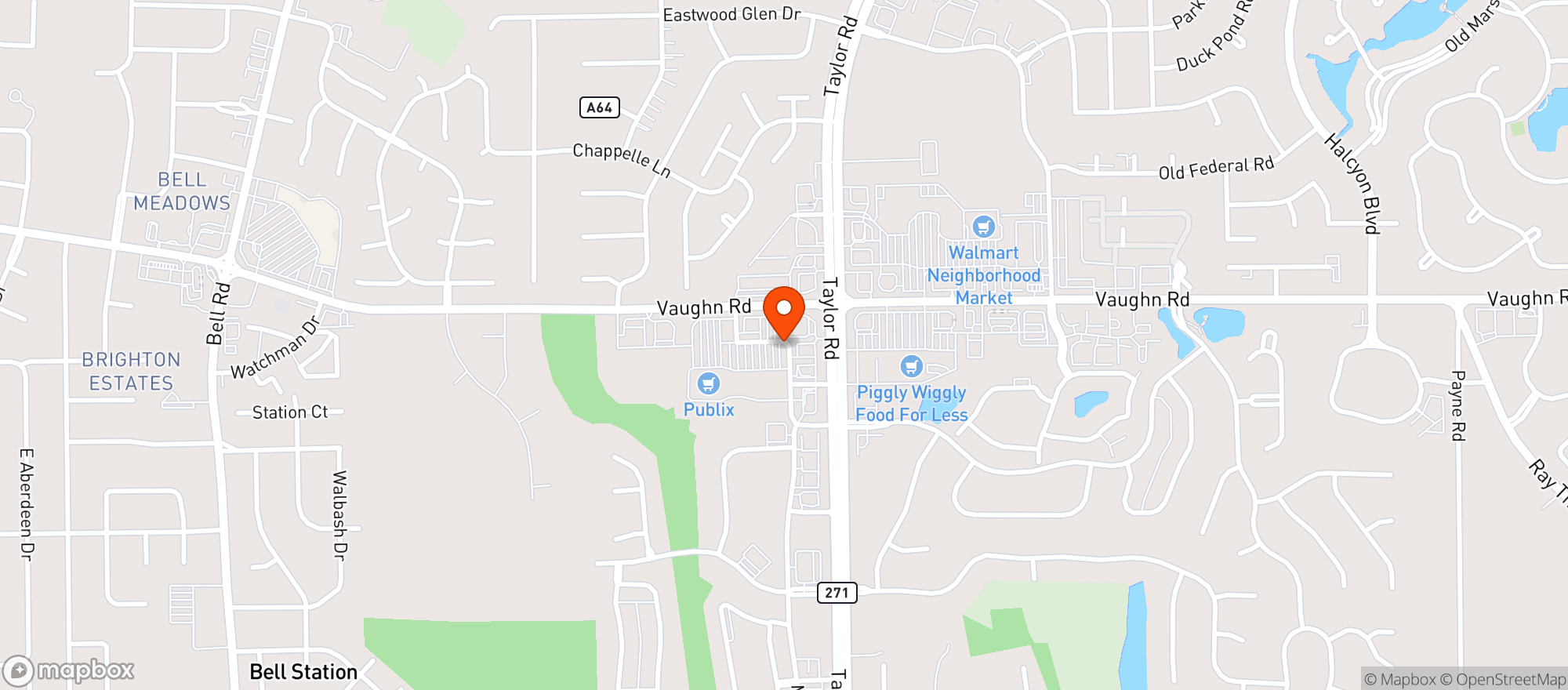 Map showing Publix Super Market