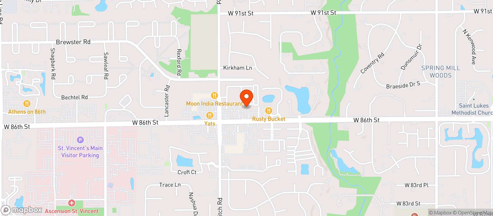 Map showing Your CBD Store Nora IN
