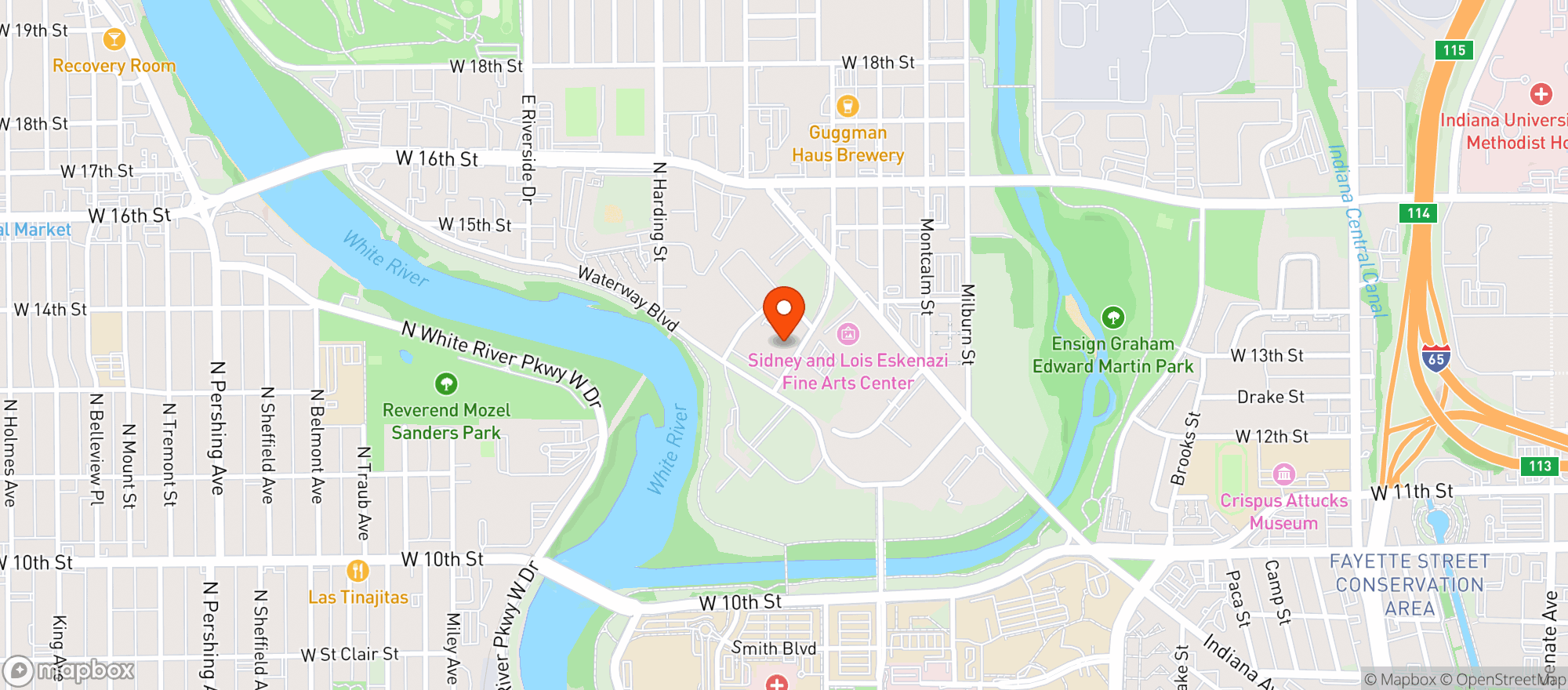 Map showing The Center Mix