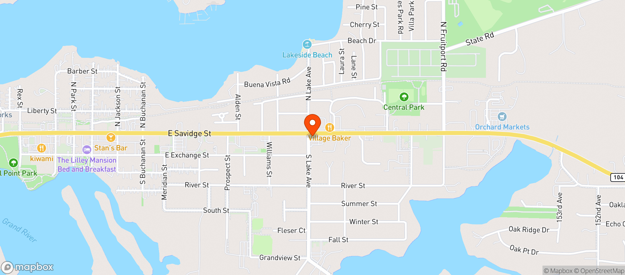 Map showing Spring Lake Fine Wine and Spirits