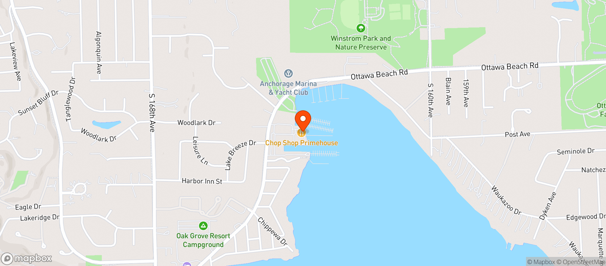 Map showing Lolo's Bar & Grill