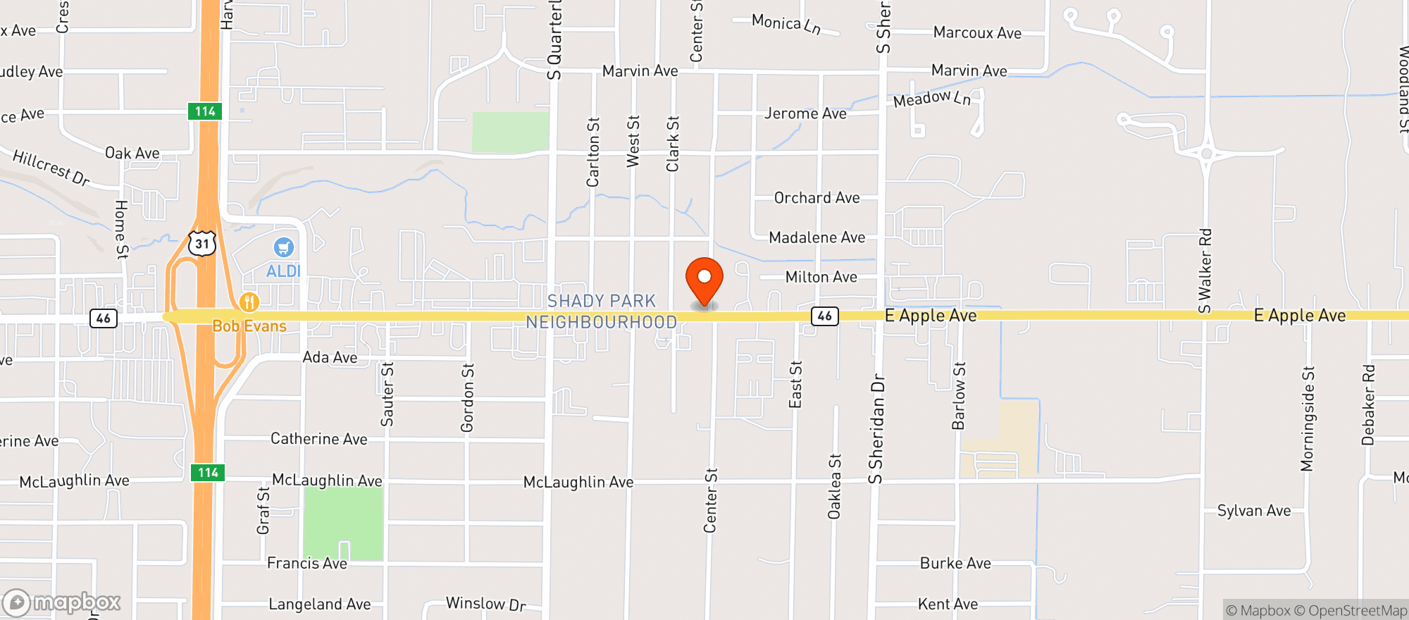 Map showing E-Cig Outlet