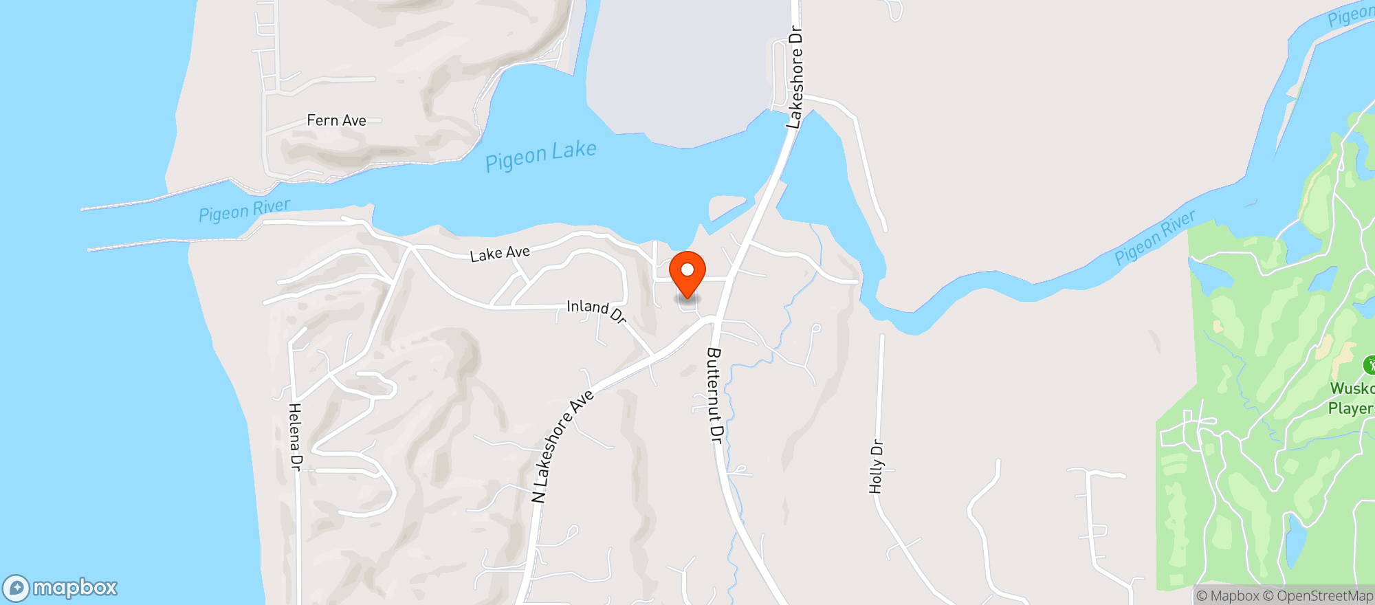Map showing Sandy Point Beach House