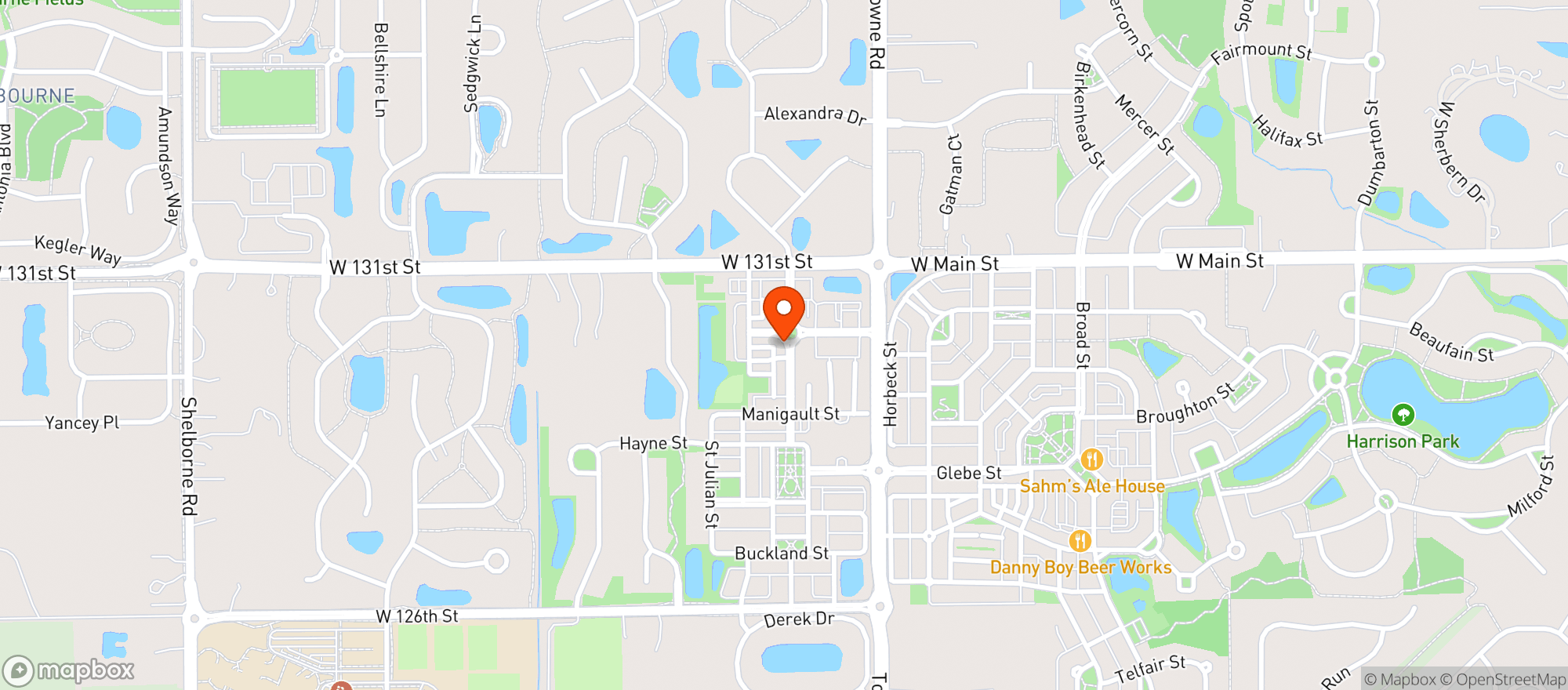Map showing WESTCLAY FINE WINE & SPIRITS
