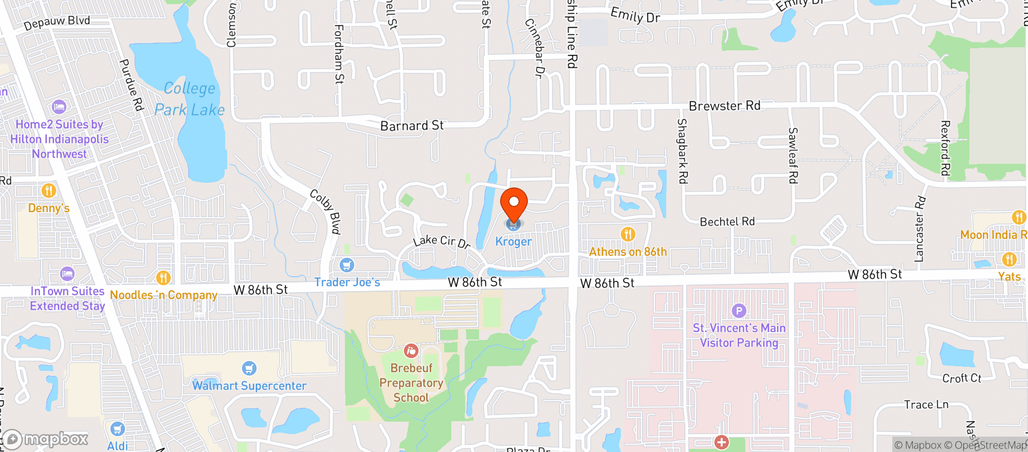 Map showing Kroger #906