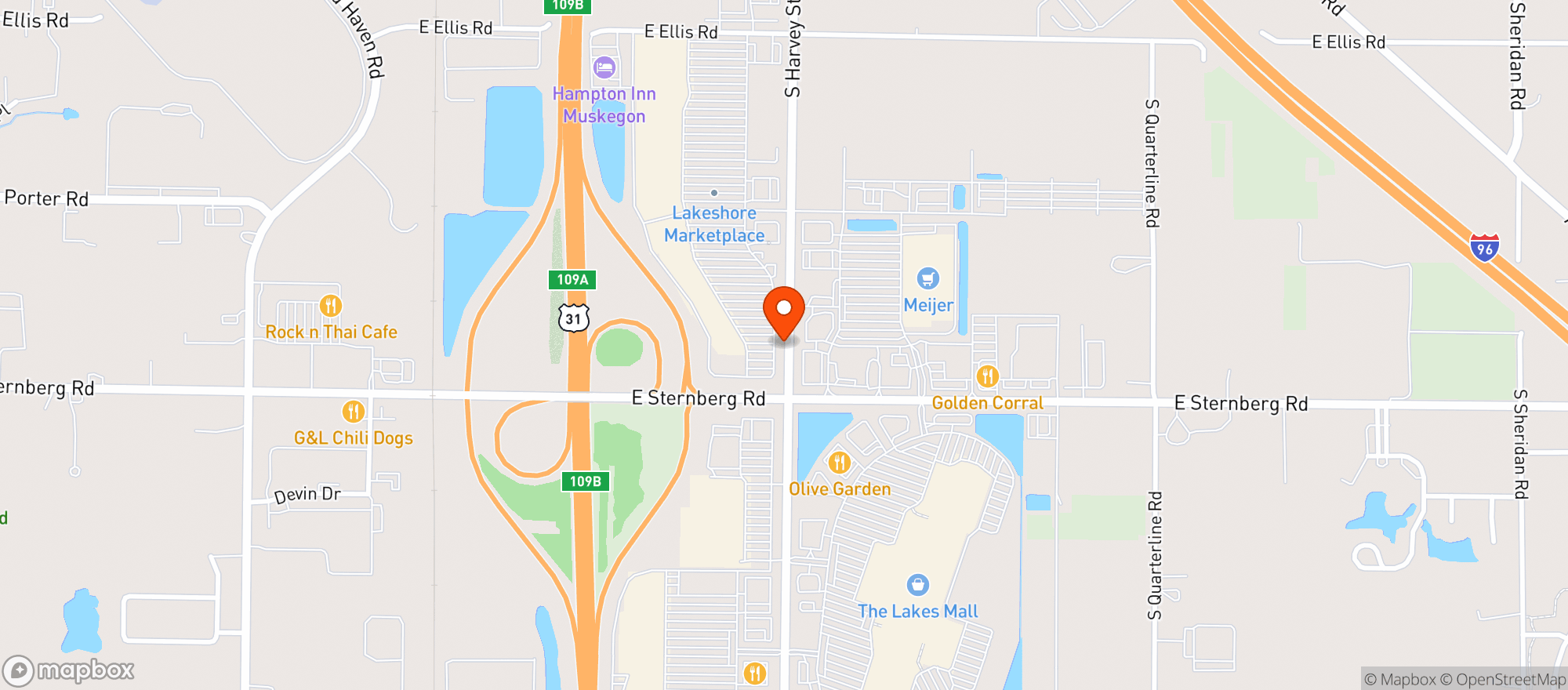 Map showing Gnc