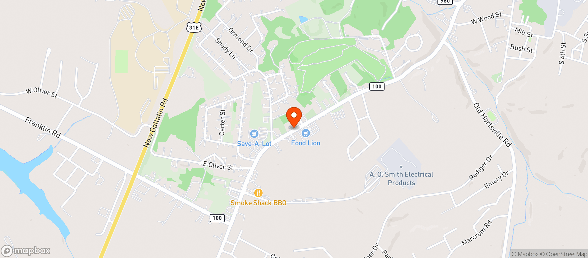 Map showing Food Lion