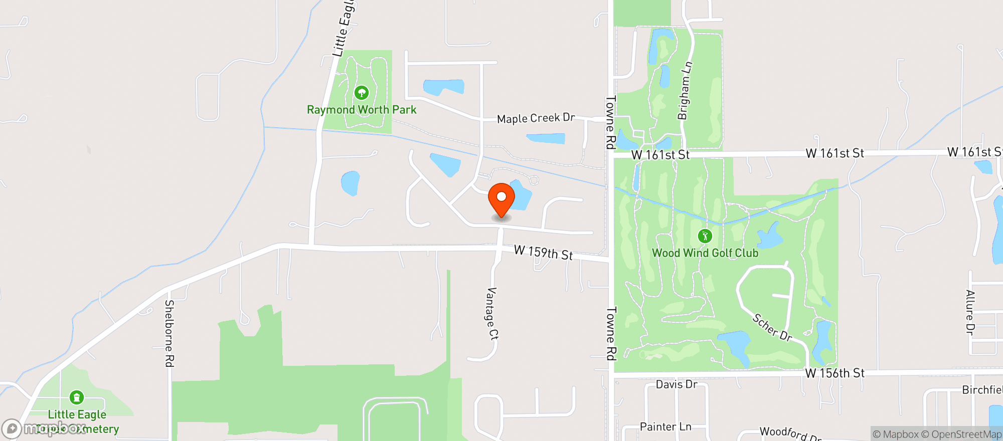 Map showing Shop Quick Lux - Westfield - Creek Dr