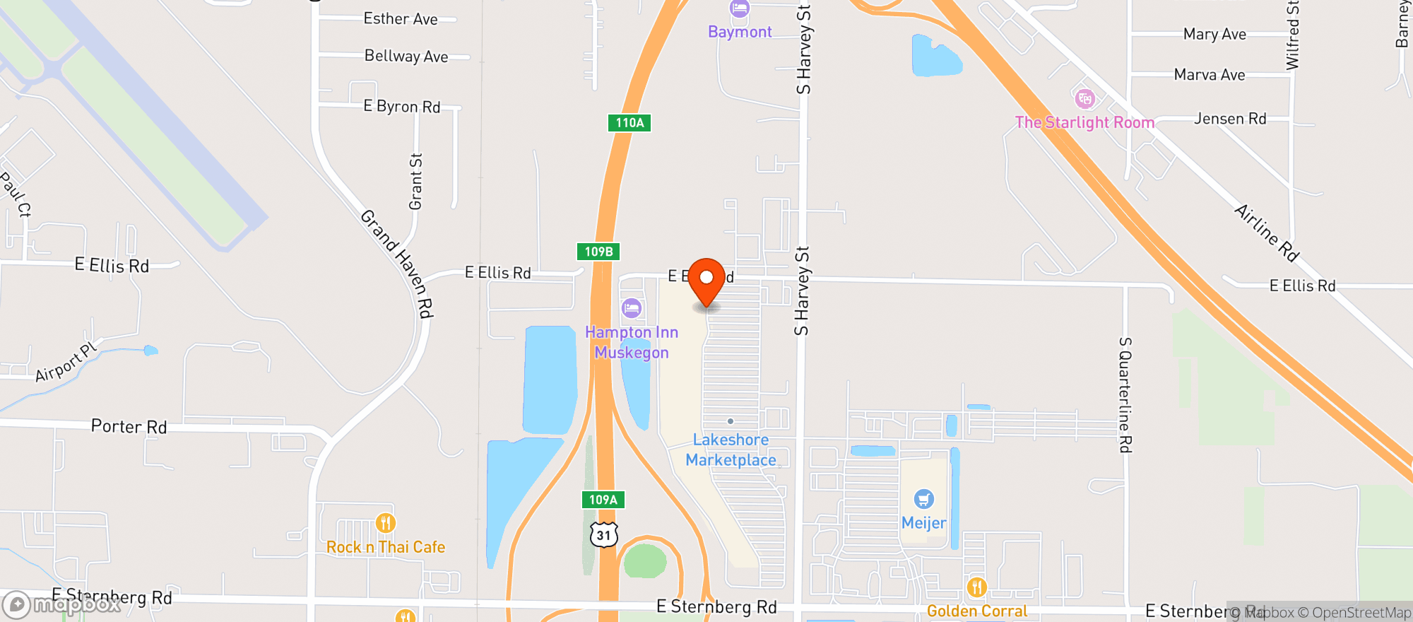 Map showing Target - Norton Shores