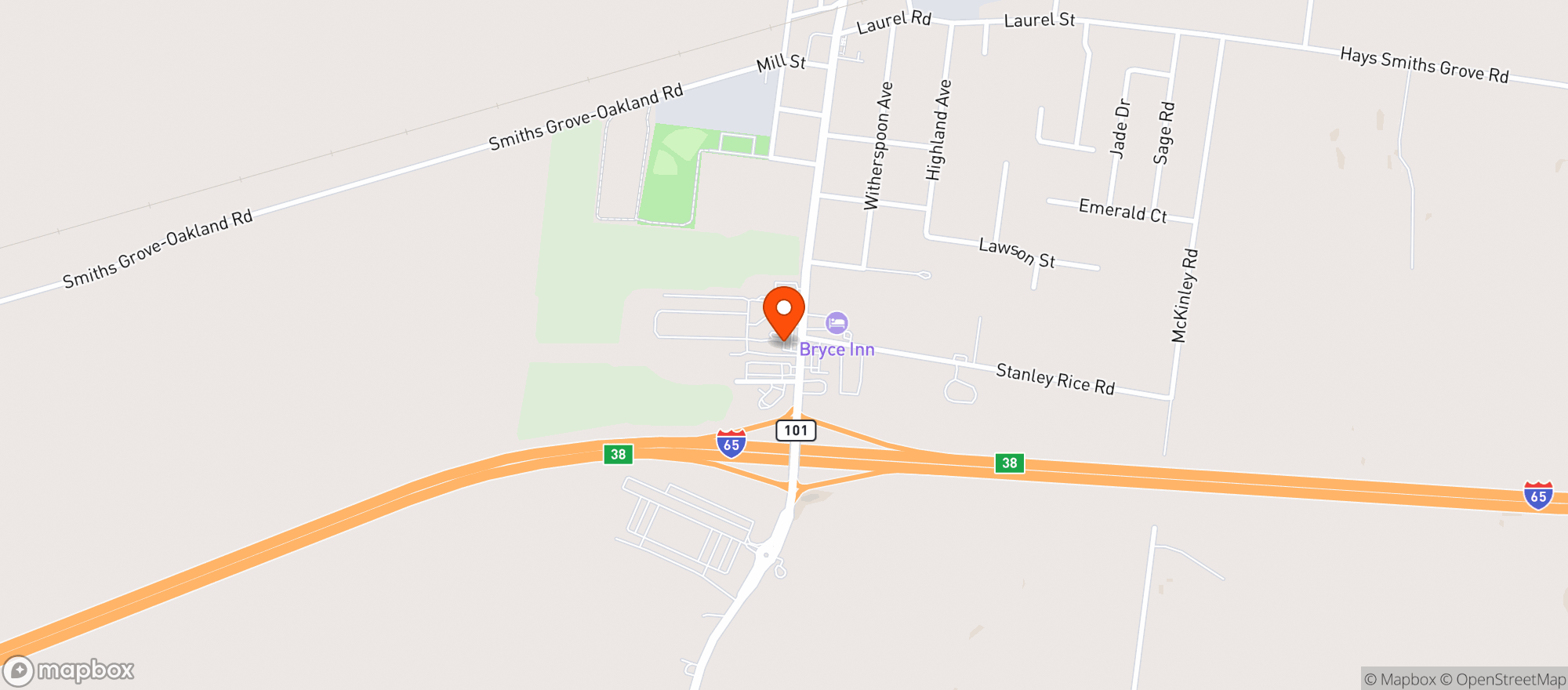 Map showing Crown Liquors