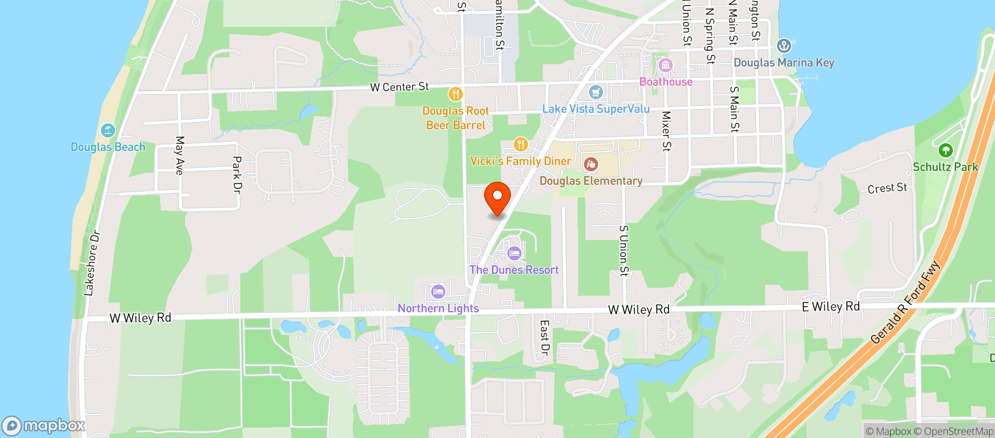 Map showing Lakeshore Convenience