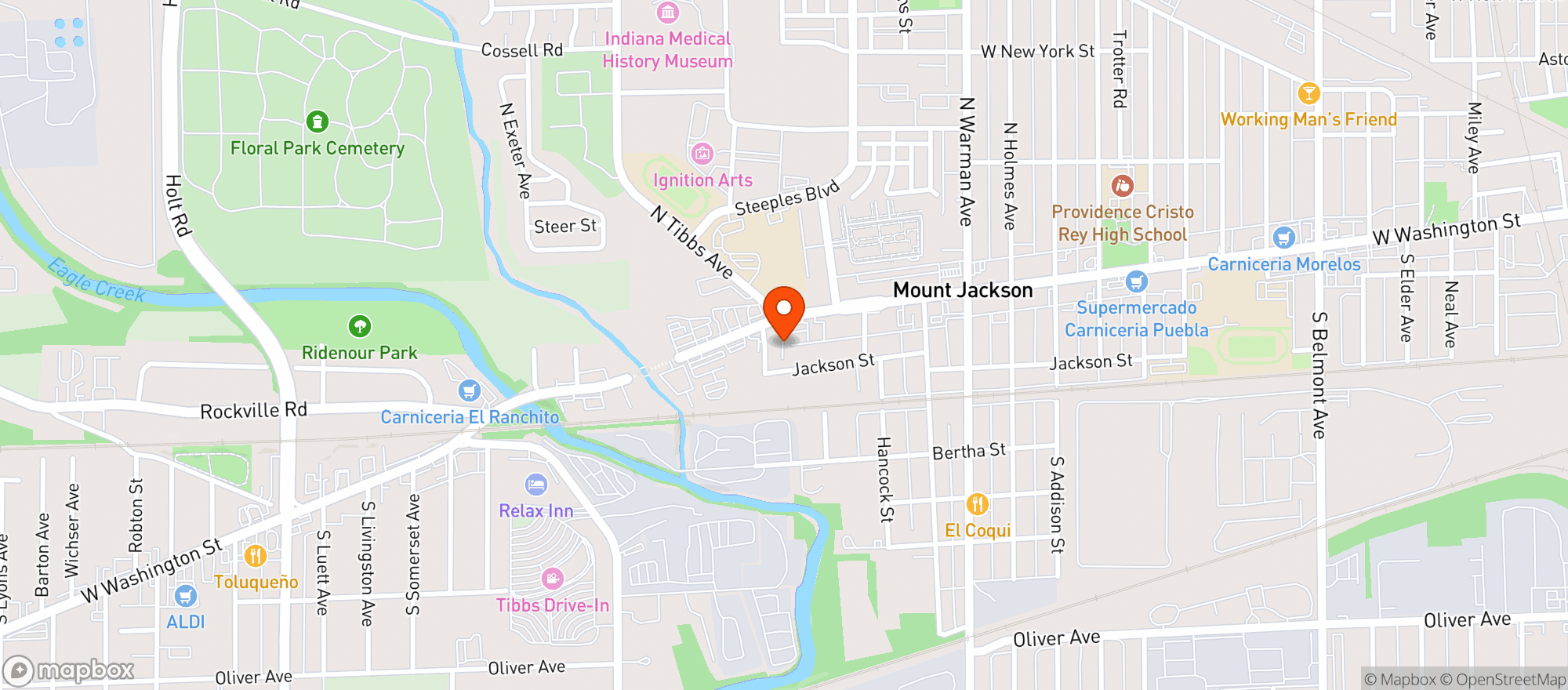 Map showing Manhattan Liquors