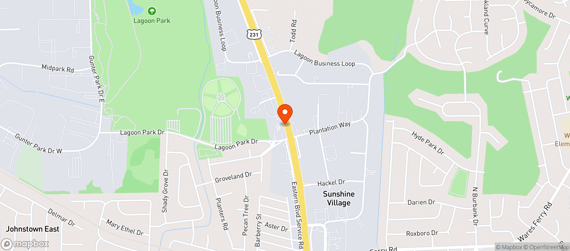 Map showing Circle K