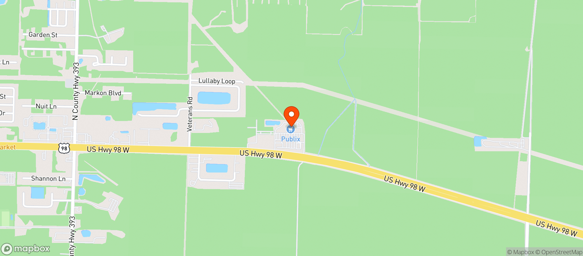 Map showing Publix