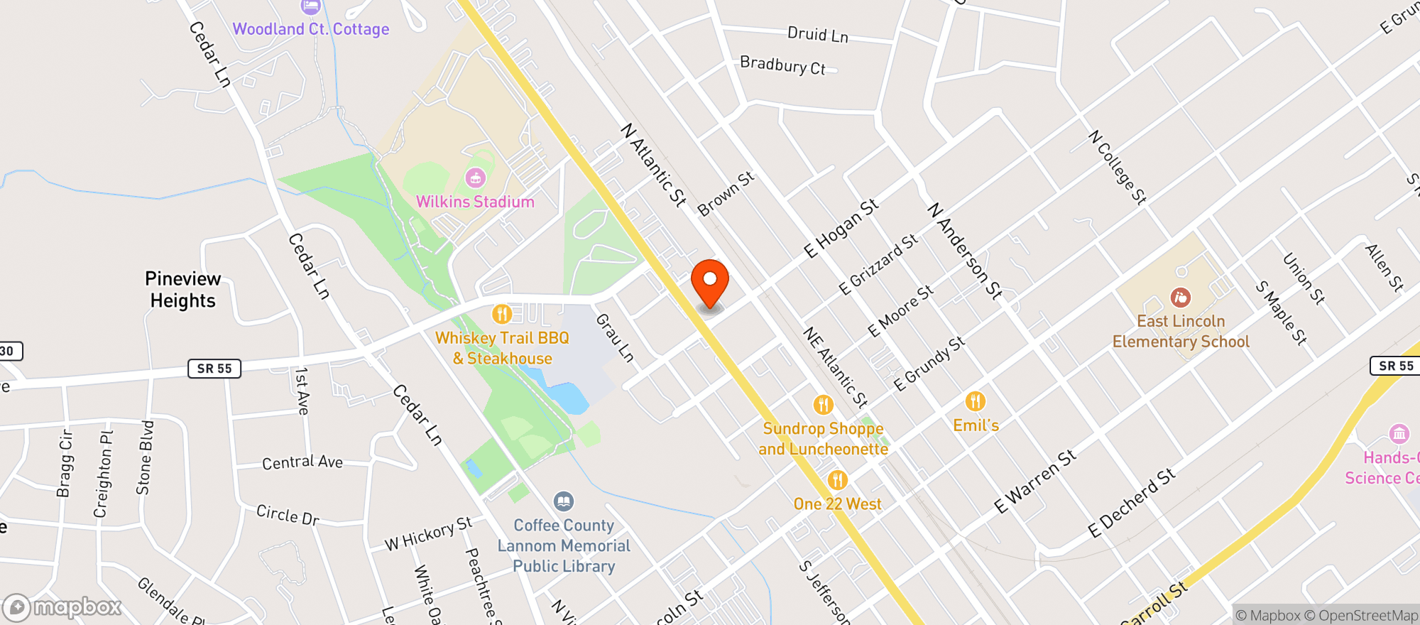 Map showing Liquor Locker & Wine Shoppe
