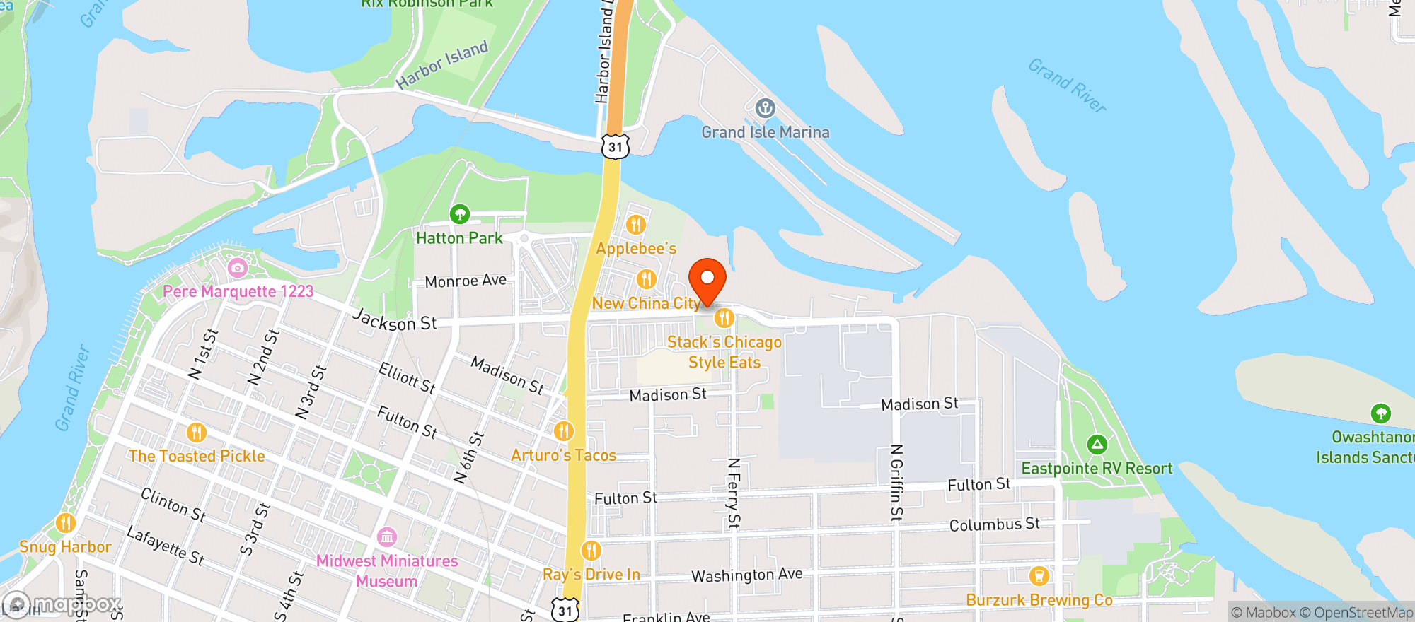 Map showing Levels Cannabis - Grand Haven