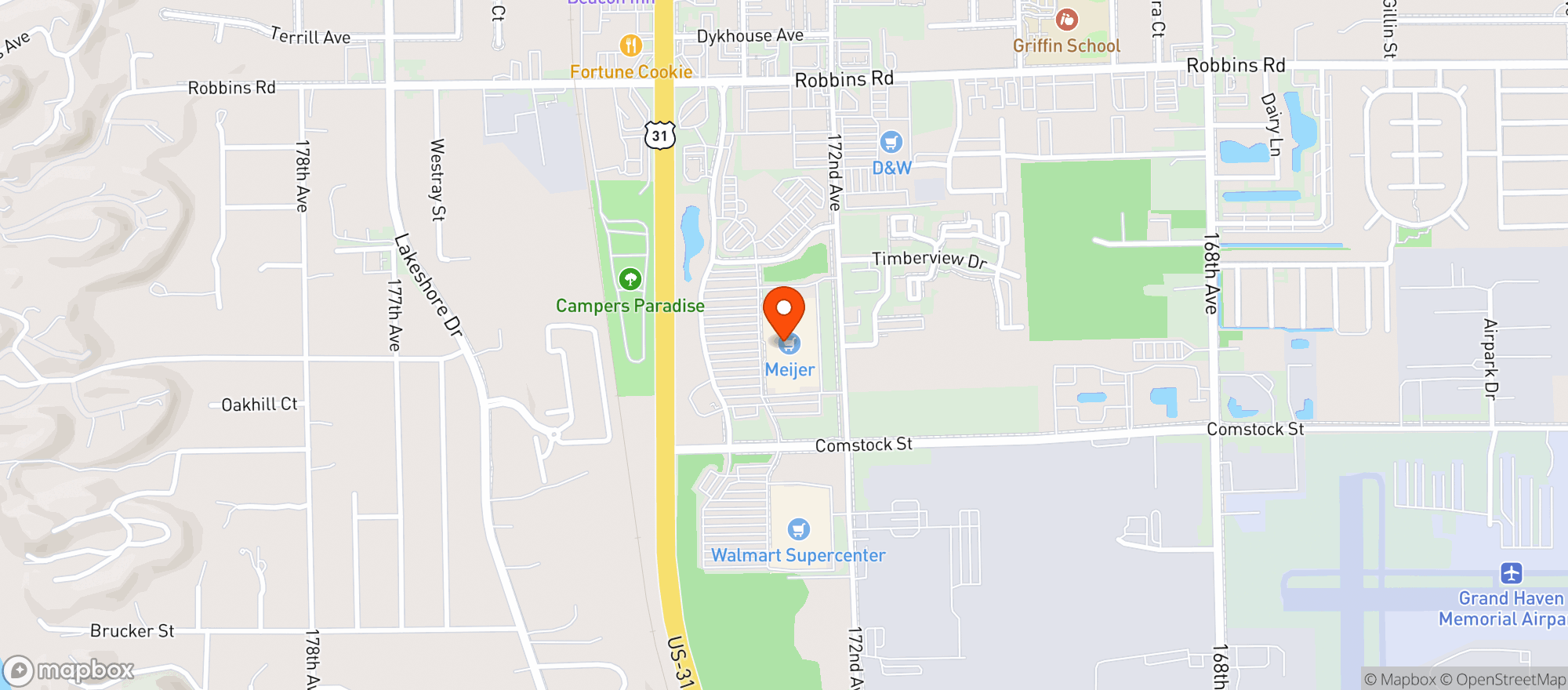 Map showing Meijer