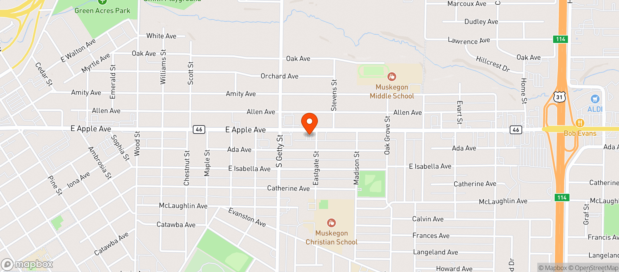 Map showing BODEGA