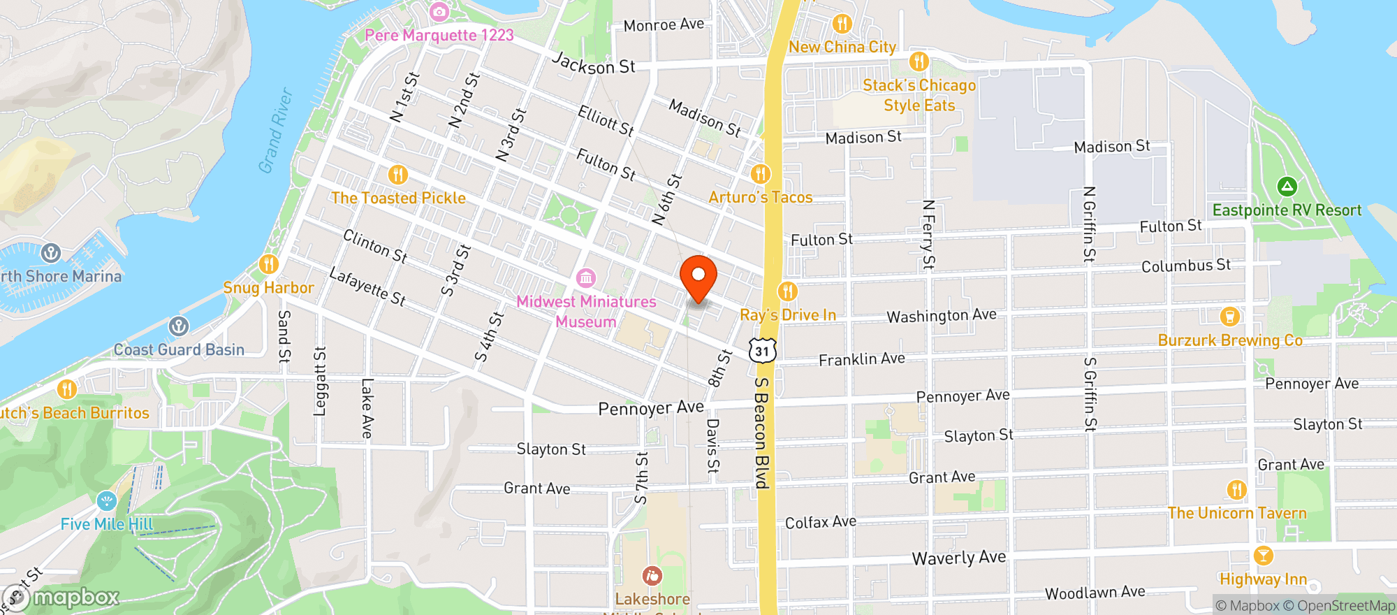 Map showing Health Hutt - 02 - Grand Haven