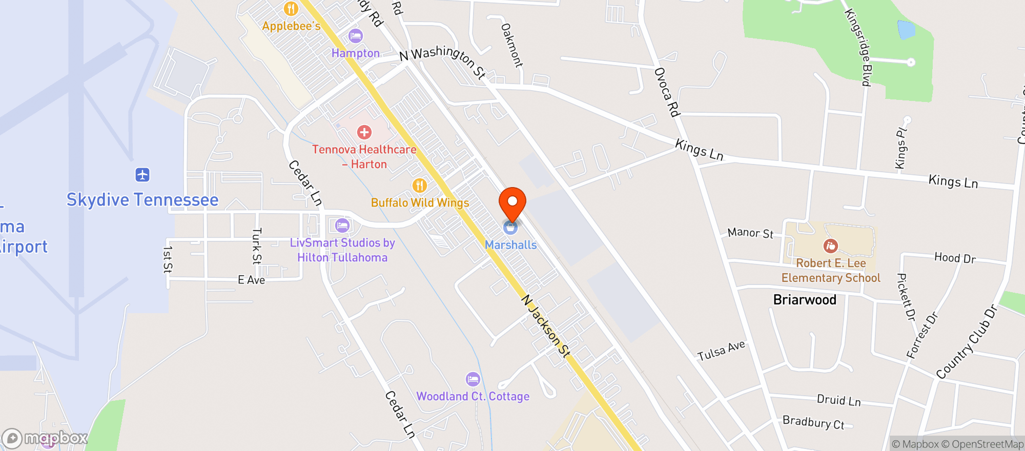 Map showing Publix