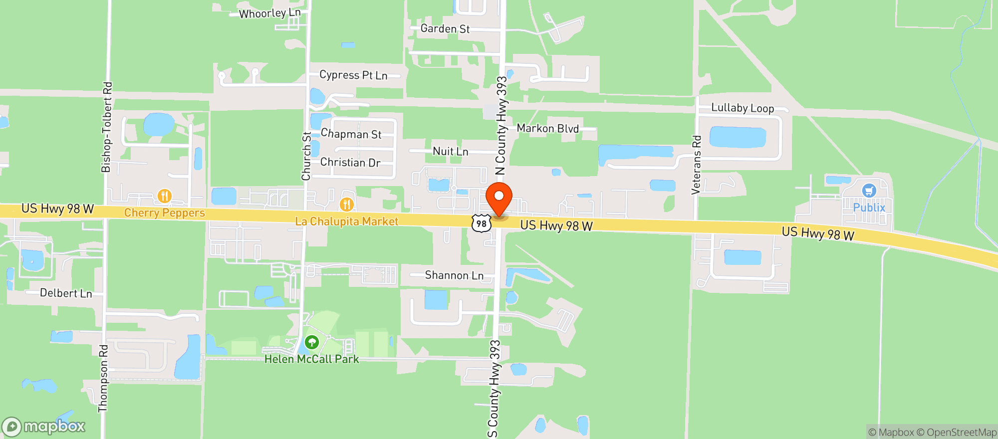 Map showing Circle K #2707040
