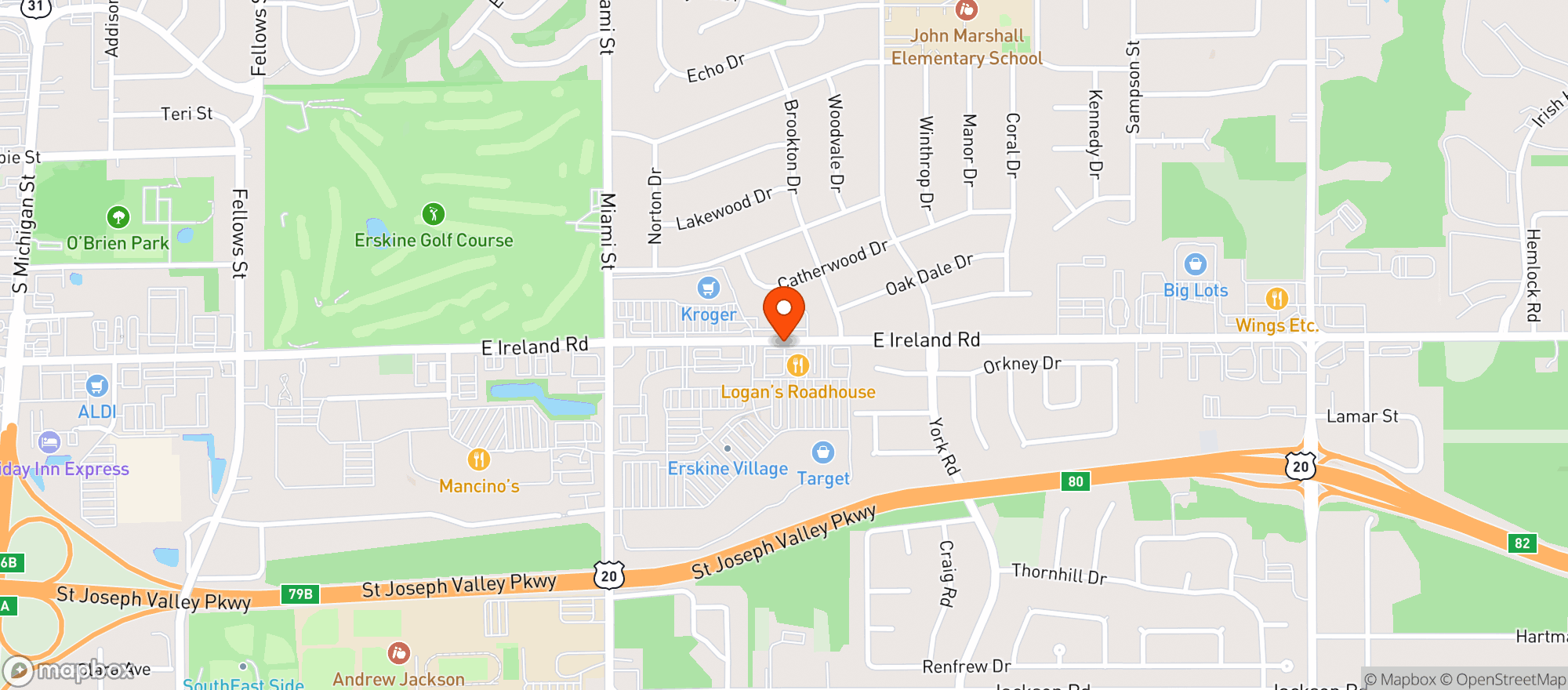 Map showing Target