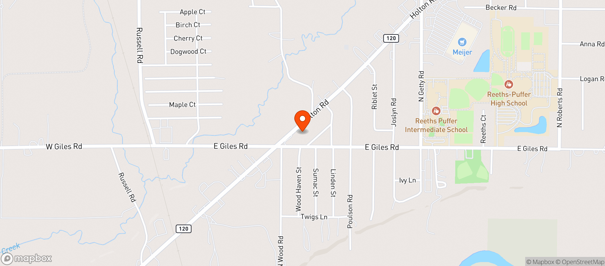 Map showing Lucky's Cannabis Muskegon