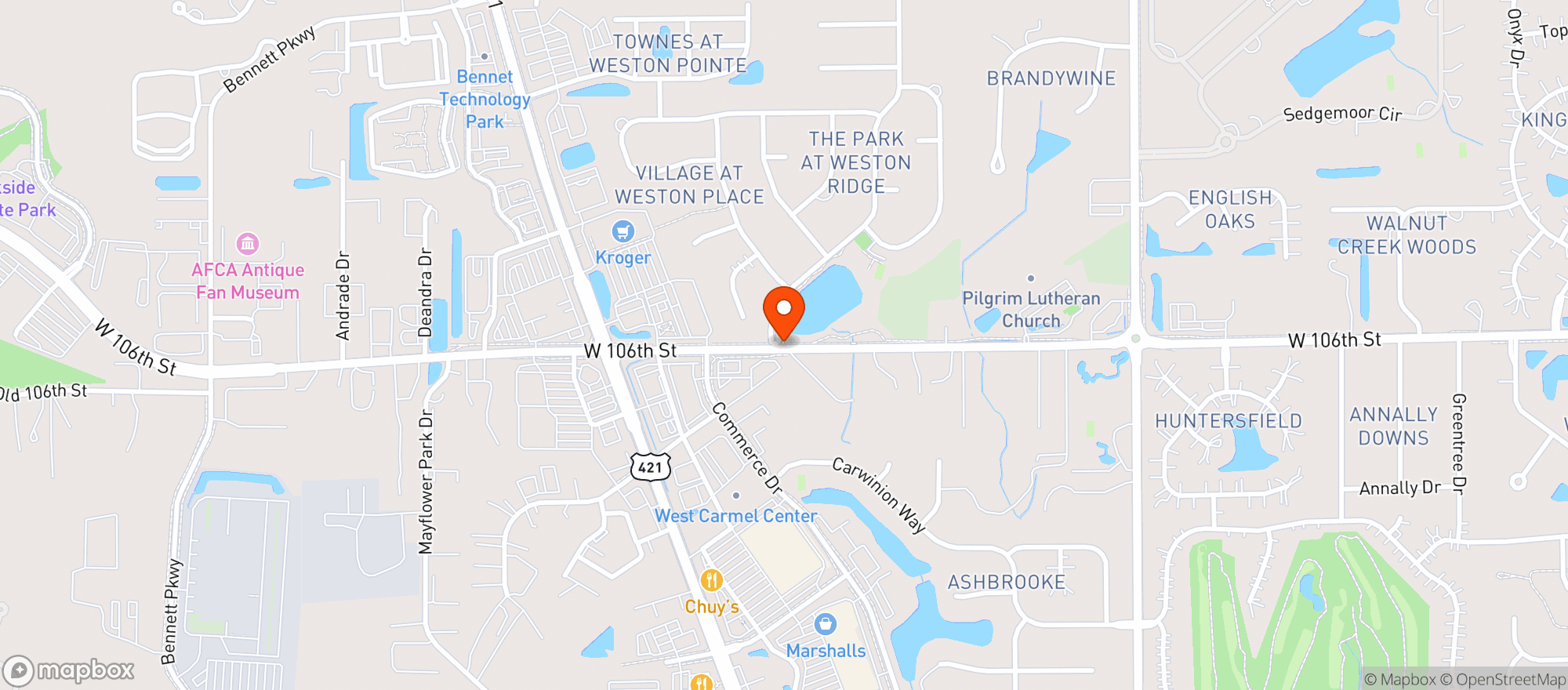 Map showing Crown Liquors #21>Clsd