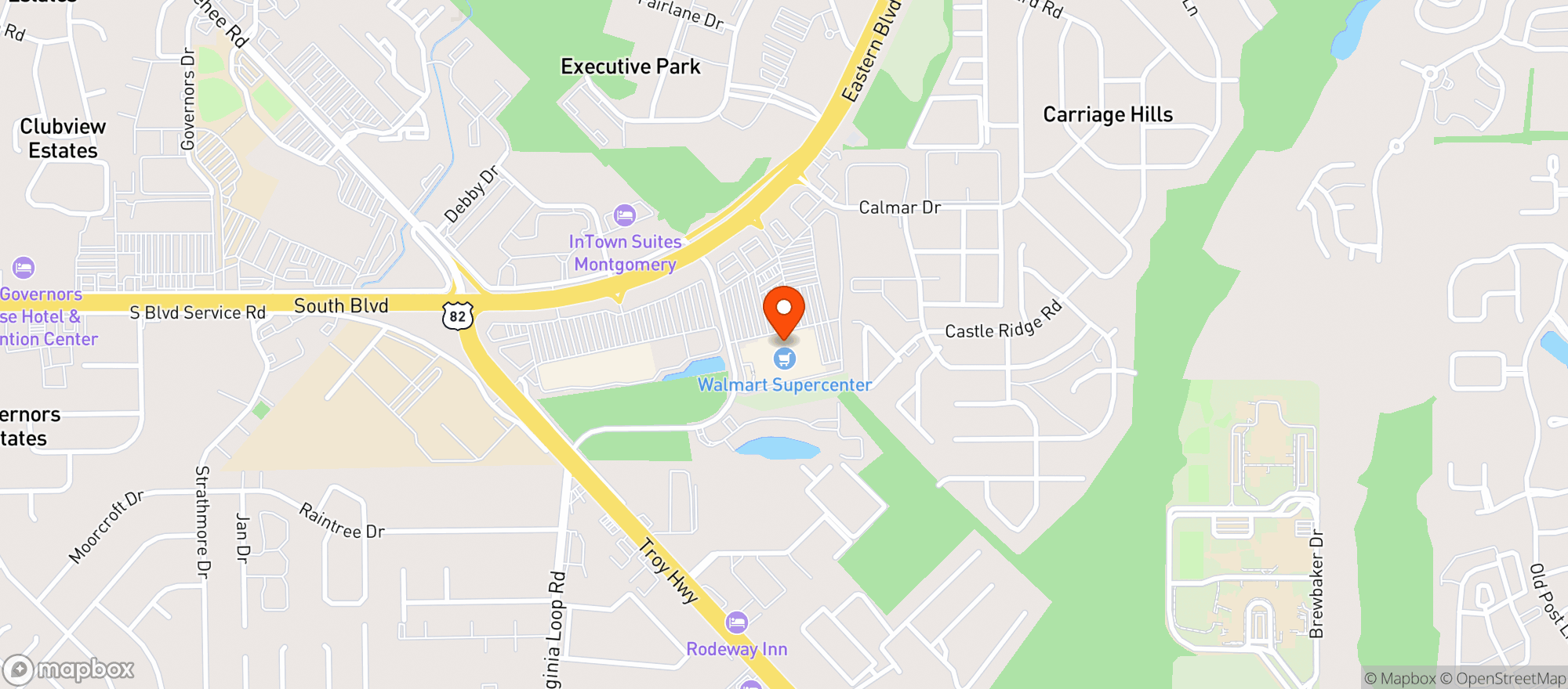 Map showing Walmart Supercenter #930