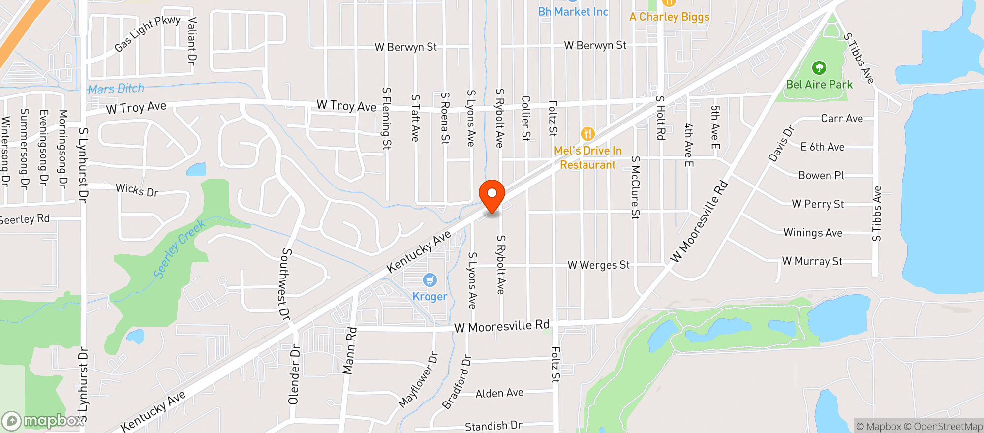 Map showing MARS HILL LIQUORS #2