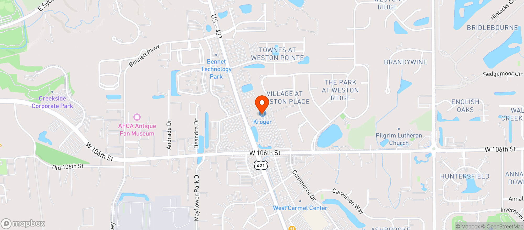 Map showing Kroger #332