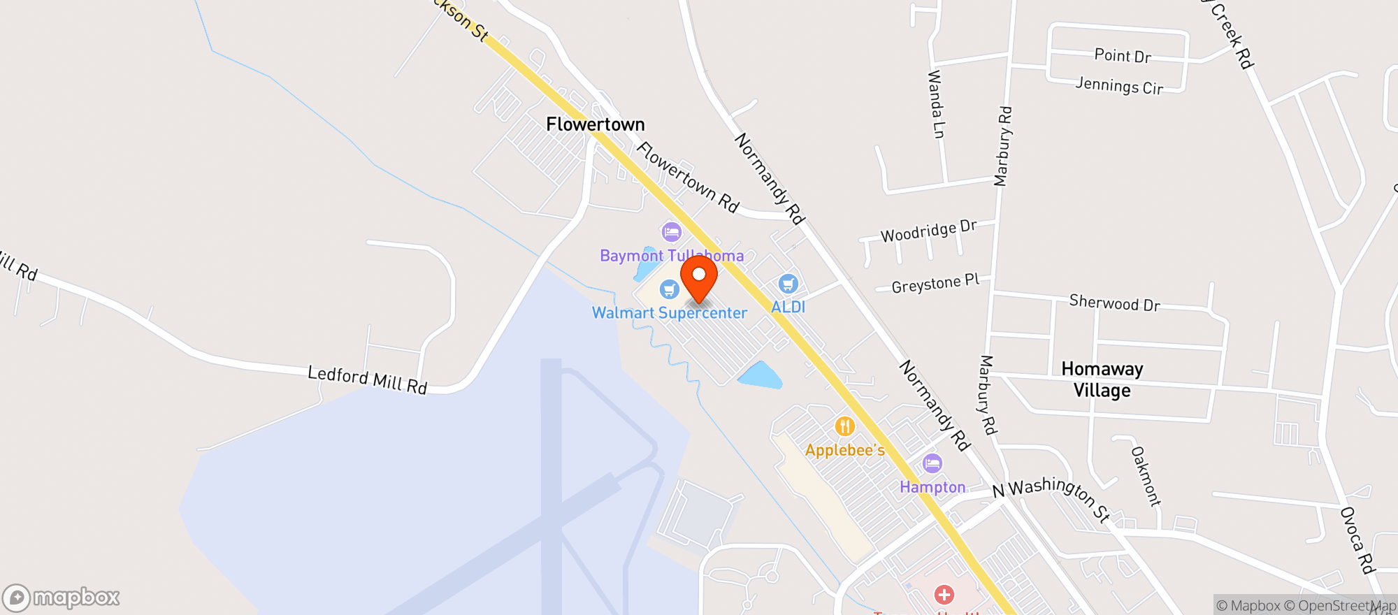 Map showing Walmart Supercenter