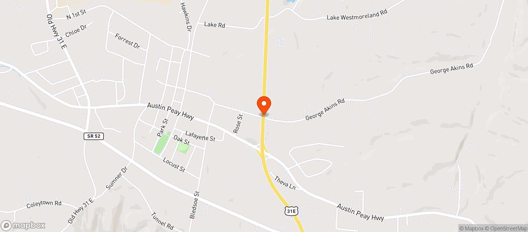 Map showing Westmoreland Liquors