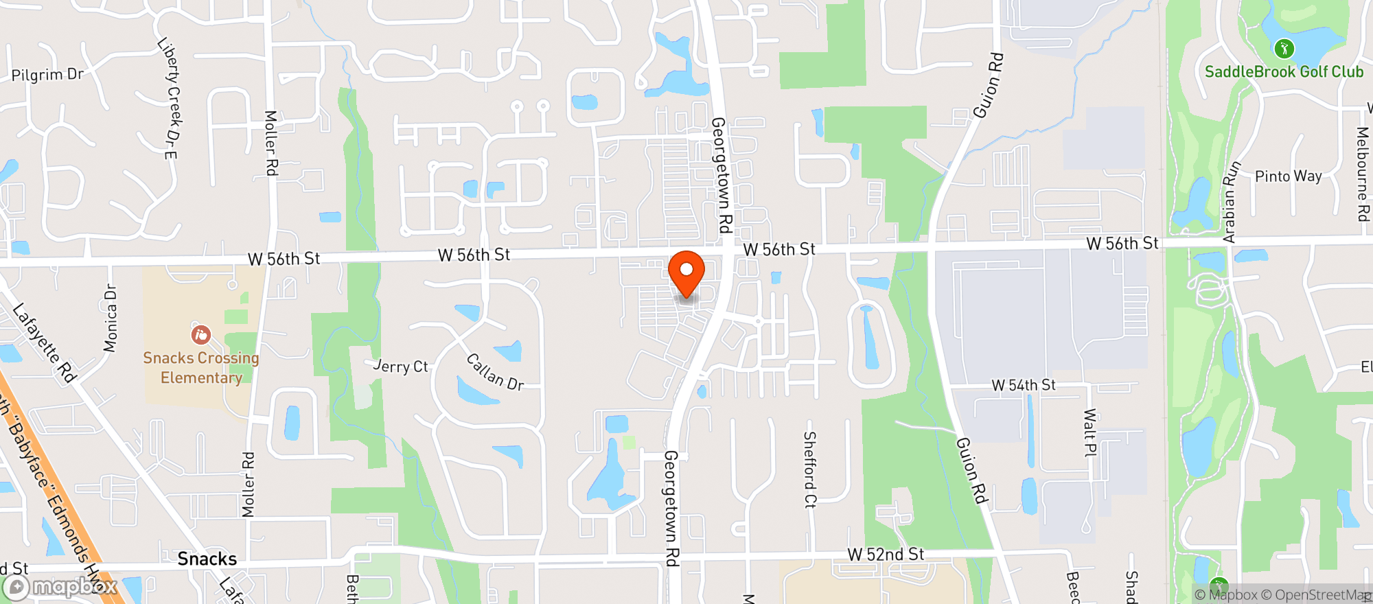 Map showing Jacks Liquors