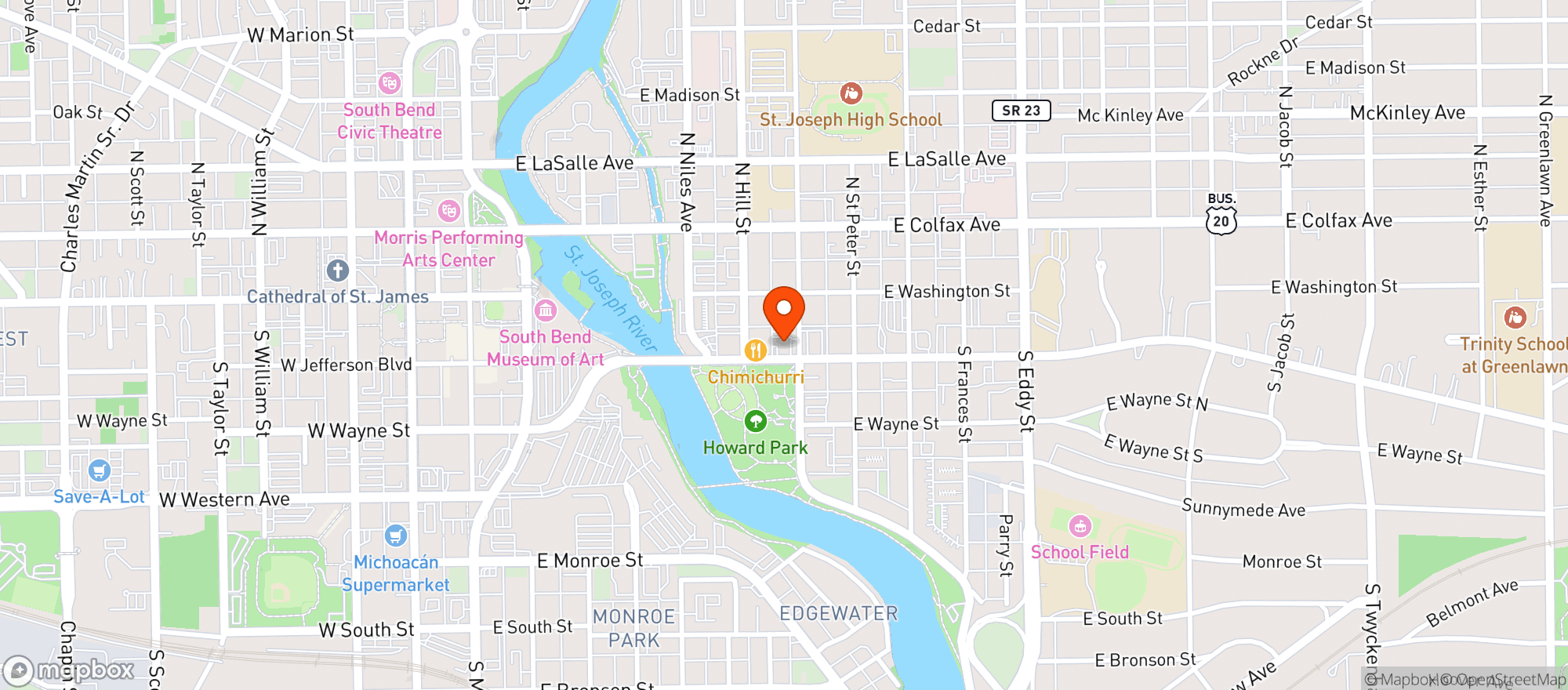 Map showing Stockroom East