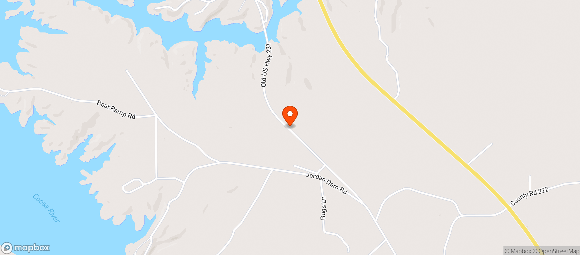 Map showing Heady Vapes Wetumpka
